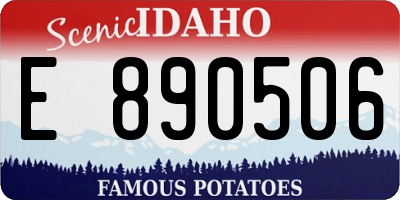 ID license plate E890506
