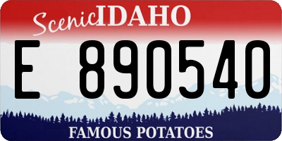 ID license plate E890540