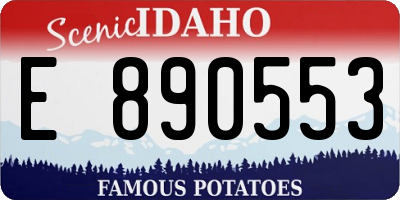 ID license plate E890553