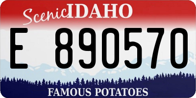 ID license plate E890570