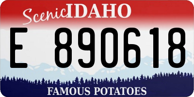 ID license plate E890618