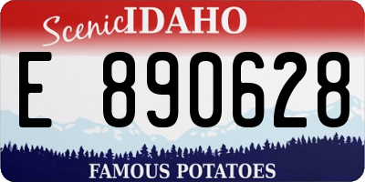 ID license plate E890628