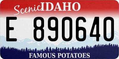 ID license plate E890640