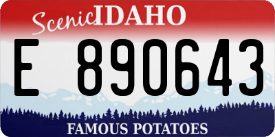ID license plate E890643