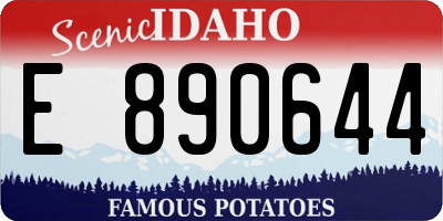 ID license plate E890644