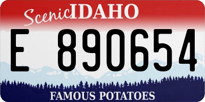 ID license plate E890654