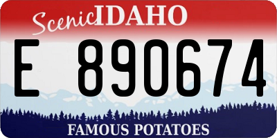 ID license plate E890674