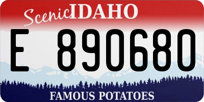ID license plate E890680
