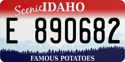 ID license plate E890682