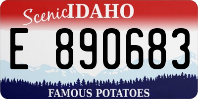 ID license plate E890683