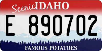 ID license plate E890702