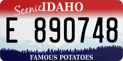 ID license plate E890748