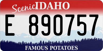 ID license plate E890757