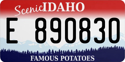 ID license plate E890830