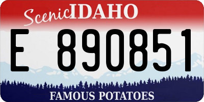 ID license plate E890851