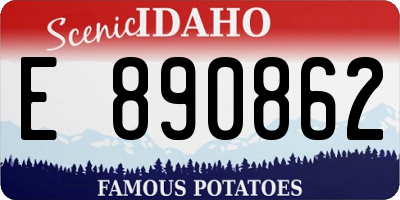 ID license plate E890862
