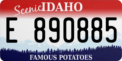 ID license plate E890885