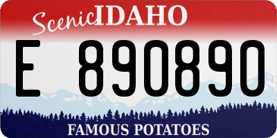 ID license plate E890890