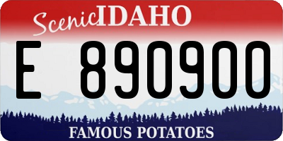ID license plate E890900