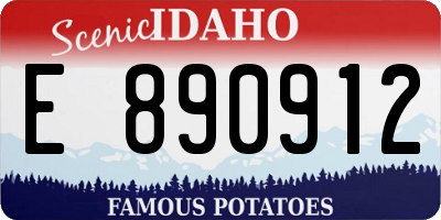 ID license plate E890912