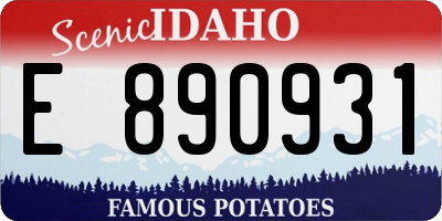 ID license plate E890931