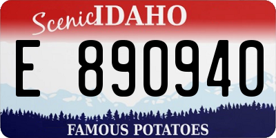 ID license plate E890940