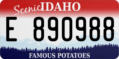 ID license plate E890988