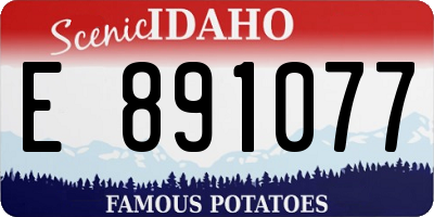 ID license plate E891077