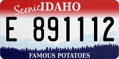ID license plate E891112