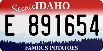 ID license plate E891654