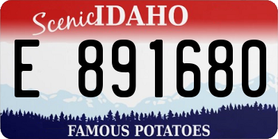 ID license plate E891680