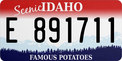 ID license plate E891711