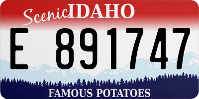 ID license plate E891747