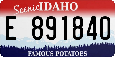 ID license plate E891840