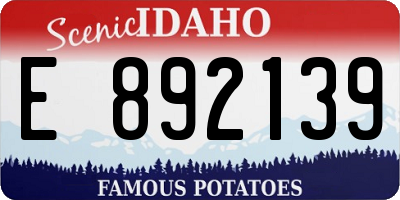 ID license plate E892139
