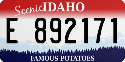ID license plate E892171