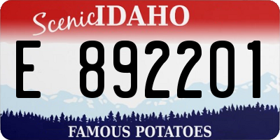 ID license plate E892201