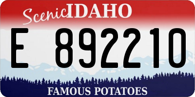 ID license plate E892210