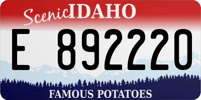 ID license plate E892220