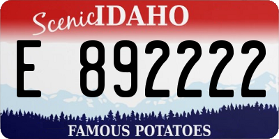 ID license plate E892222