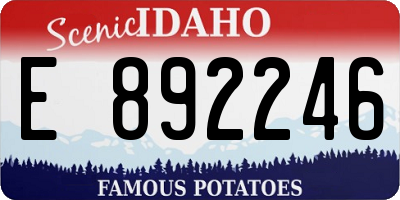 ID license plate E892246