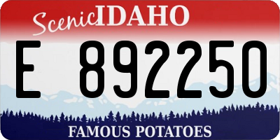ID license plate E892250