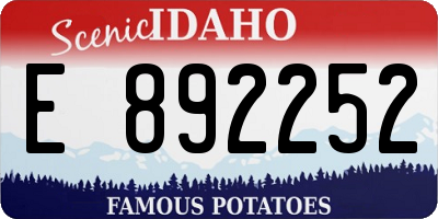 ID license plate E892252