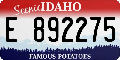 ID license plate E892275