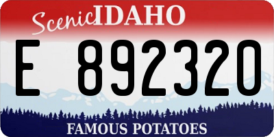 ID license plate E892320
