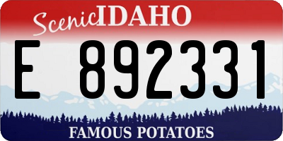 ID license plate E892331