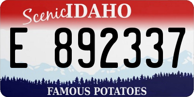 ID license plate E892337