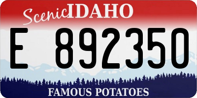 ID license plate E892350