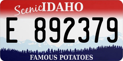 ID license plate E892379