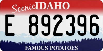 ID license plate E892396